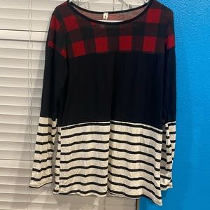 Color block boutique top